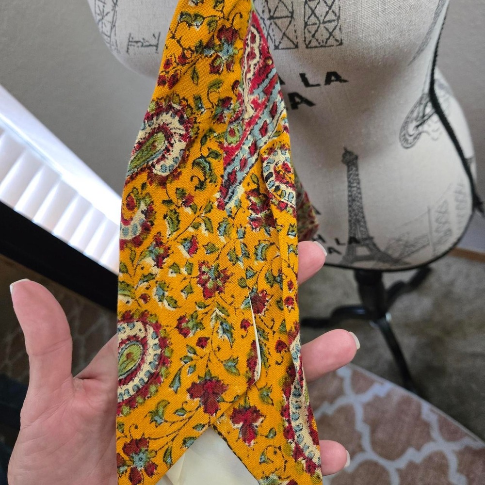 60s/70s Broadcloth wide tie - Picture 2 of 2